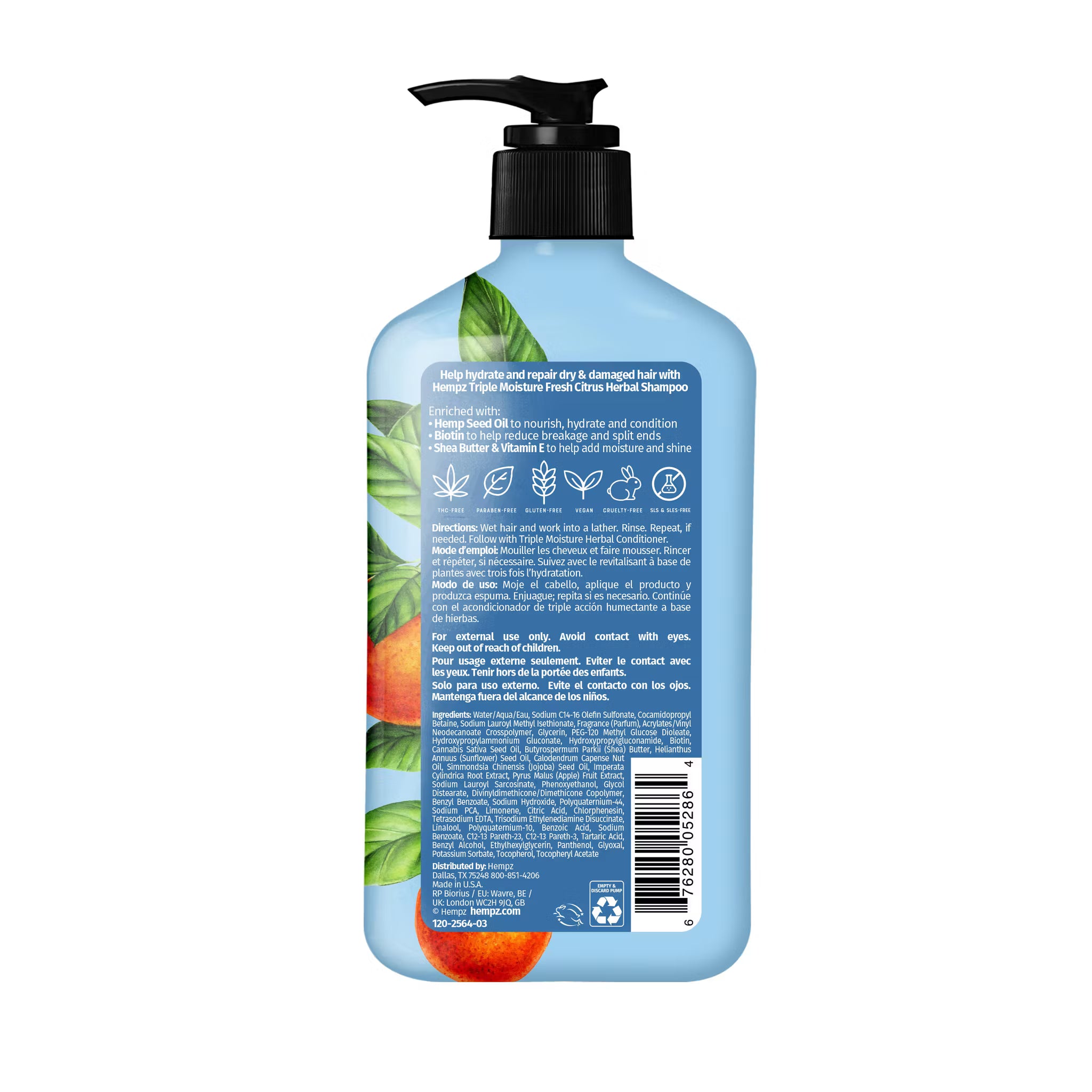 Hempz - Triple Moisture Fresh Citrus Herbal Shampoo